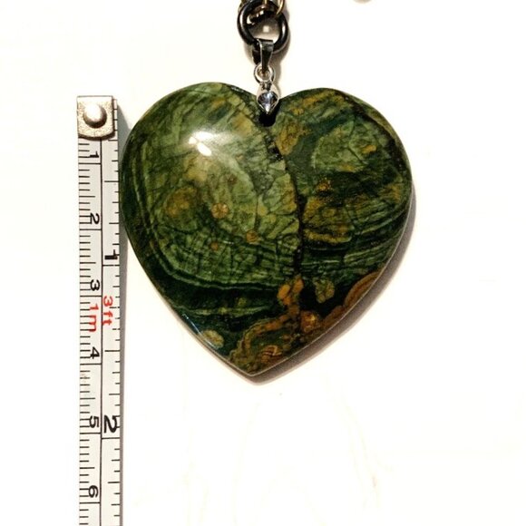 Ocean Jasper Heart Pendant Necklace – Renewal, Joy & Emotional Flow - Picture 5 of 6